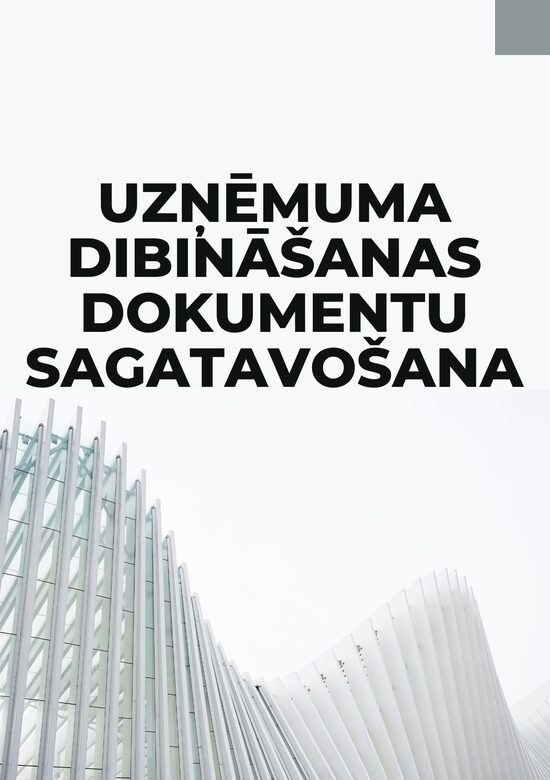 Uzņēmuma dibināšanas dokumentu sagatavošana