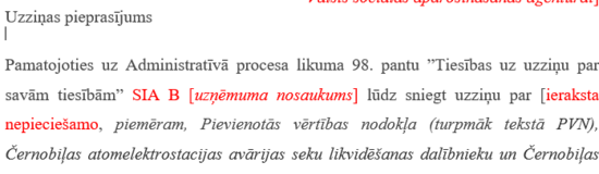 Uzziņa (šablons Word)
